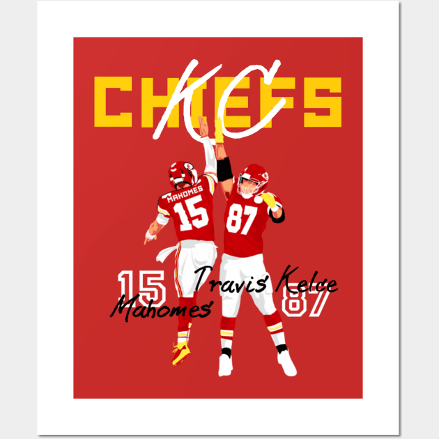 Travis Kelce x Patrick mahomes Wall Art by Mic jr